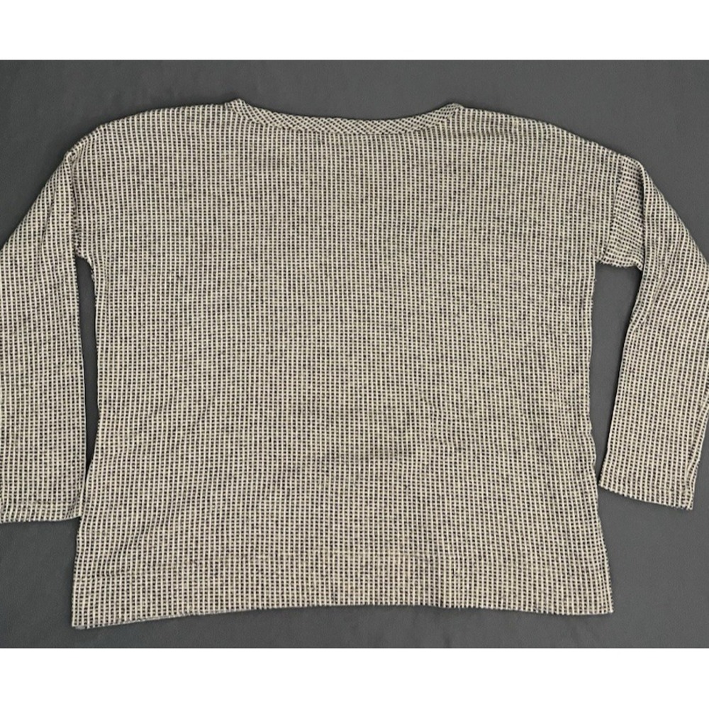 Bohme Long Sleeve Shirt Womens Size Medium Brown Black Round Neck Boho - Picture 7 of 12